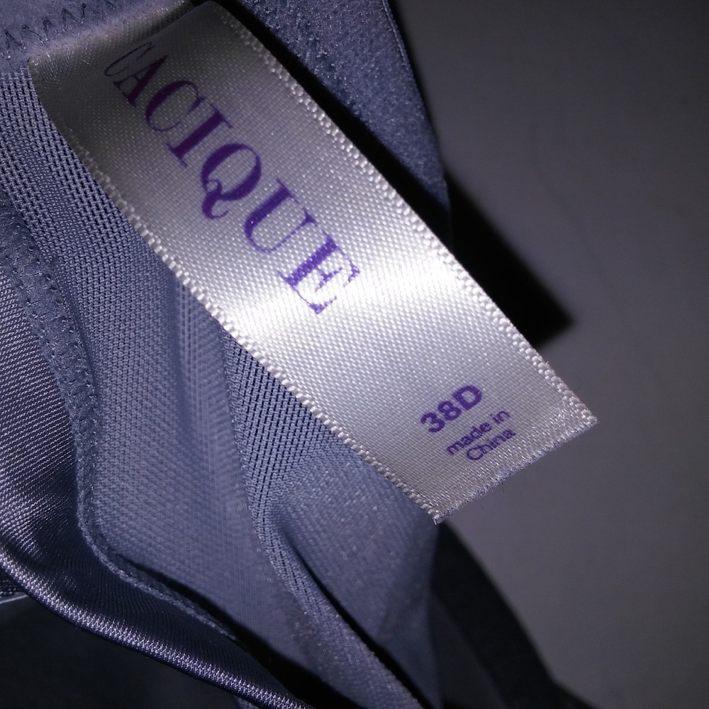 Cacique Bra 38d Lightly Lined Solid Gray Underwire - image 3